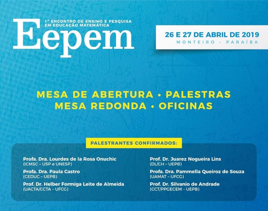 1º EEPEM - Encontro de Ensino e Pesquisa em Educação Matemática